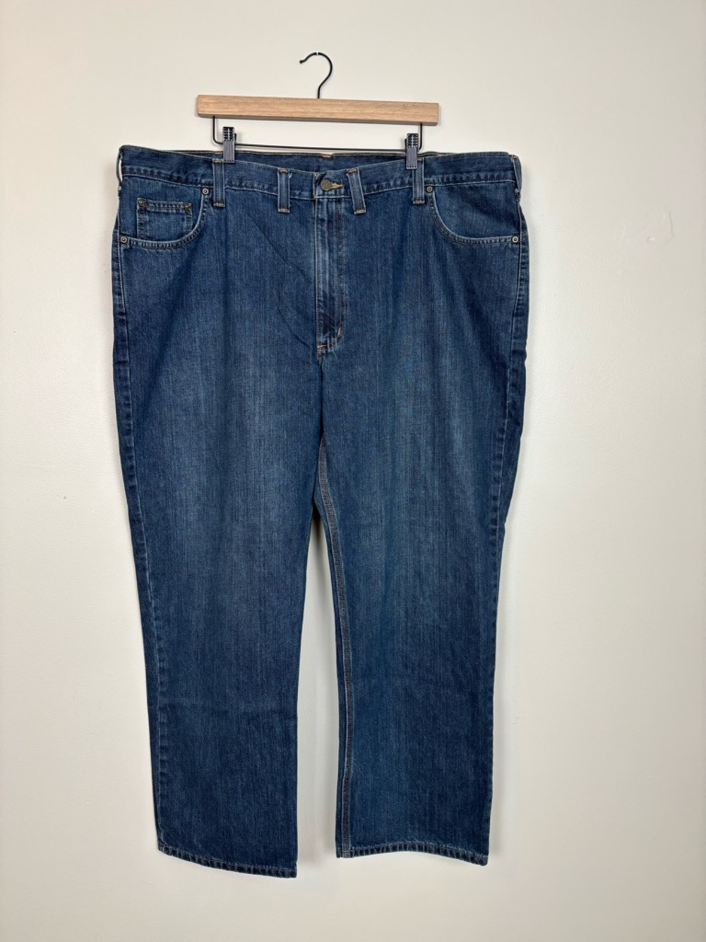 Carhartt Jeans Mens 46X30 Blue Holter Relaxed Fit Straight Leg Denim Workwear